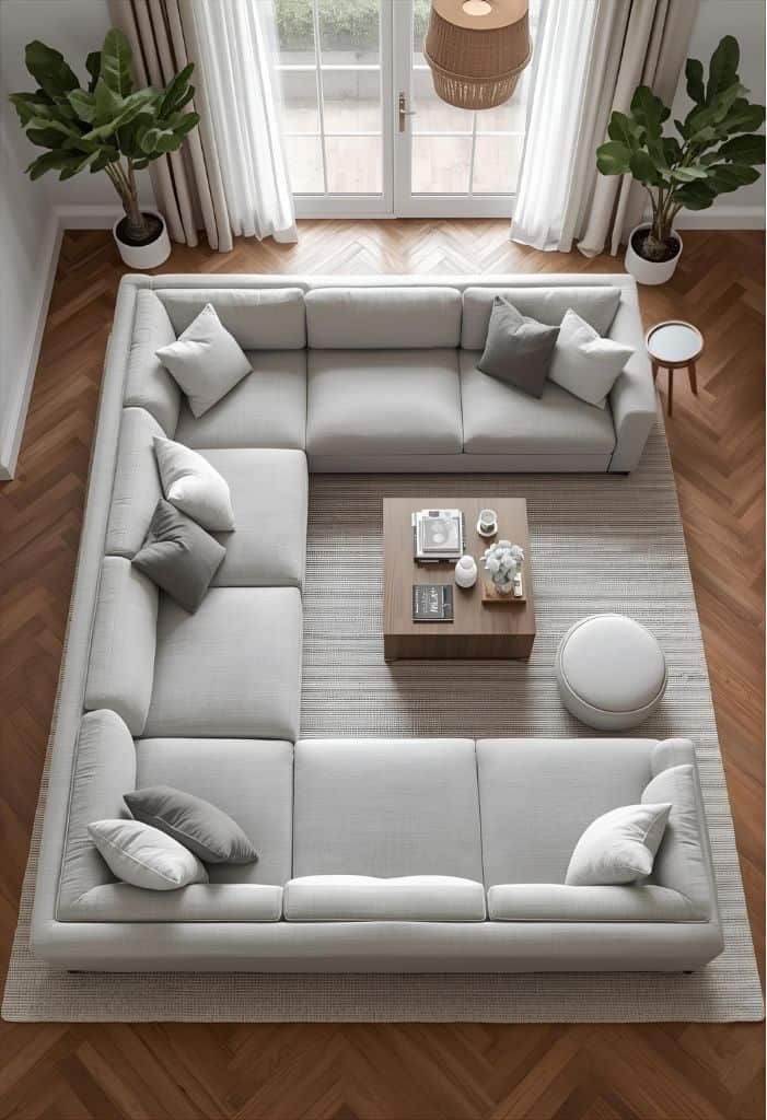 Luxury living room sofa interior design arrangement